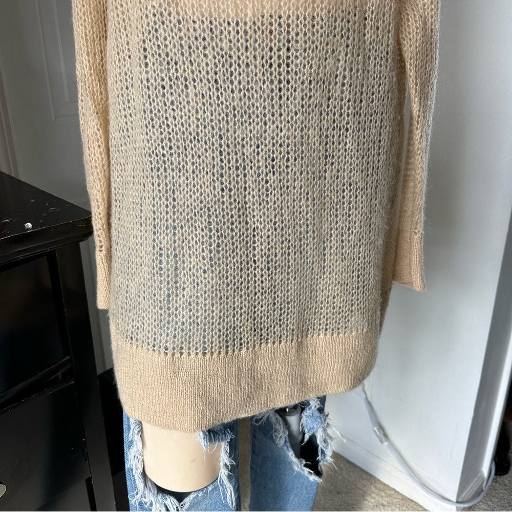 FREE PEOPLE MOHAIR BLEND TRANSPARENT TUNIC SWEATER - Picture 7 of 12